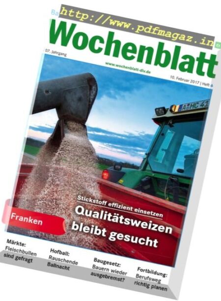 Bayerisches Landwirtschaftliches Wochenblatt – 10 Februar 2017 Cover