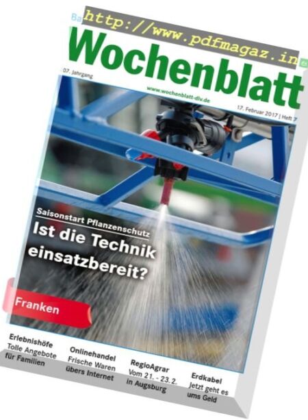 Bayerisches Landwirtschaftliches Wochenblatt – 17 Februar 2017 Cover