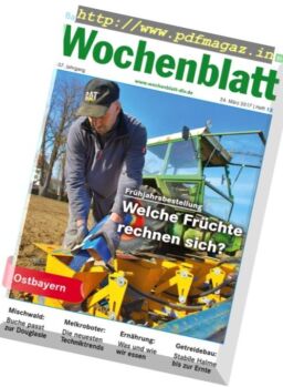 Bayerisches Landwirtschaftliches Wochenblatt – 24 Marz 2017