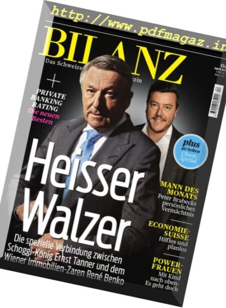 Bilanz – April 2017 Cover