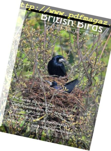 British Birds – April 2017 Cover