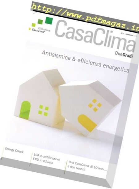 CasaClima DueGradi – Gennaio 2017 Cover