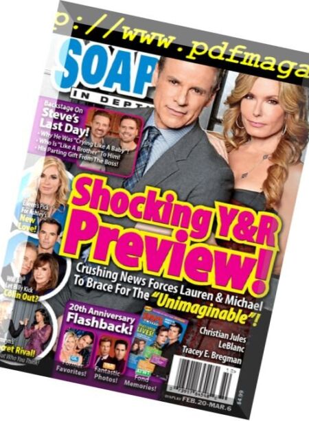 CBS Soaps In Depth – 6 March 2017 Cover