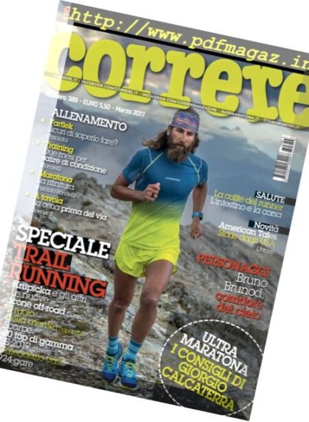 Correre – Marzo 2017 Cover