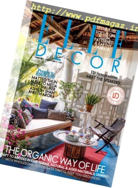 Elle Decor India – February-March 2017 Cover