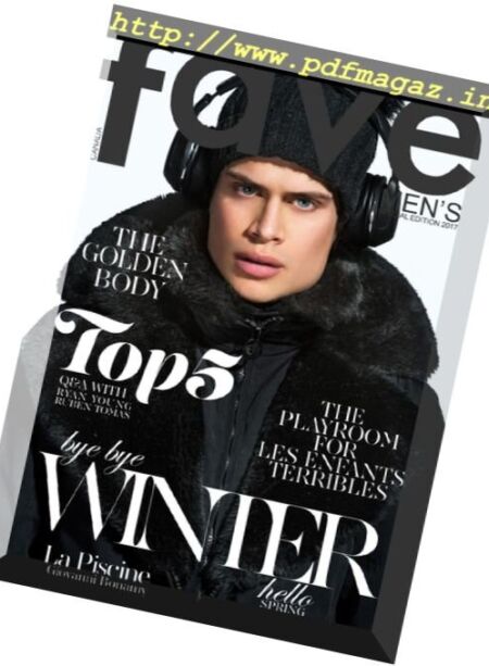 Fave Men’s – Winter-Spring 2017 Cover