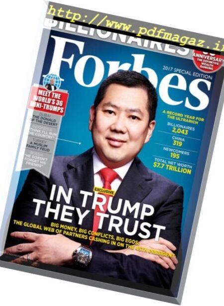 Forbes USA – 28 March 2017 Cover