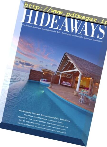 Hideaways Impressum – 2017 Cover