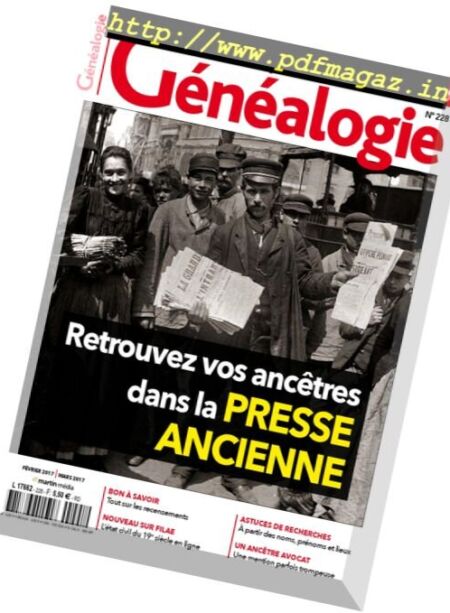 La Revue Francaise de Genealogie – Fevrier-Mars 2017 Cover