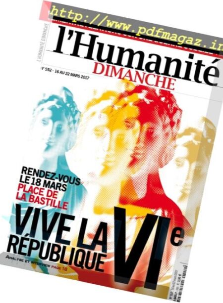 L’Humanite Dimanche – 16 au 22 Mars 2017 Cover