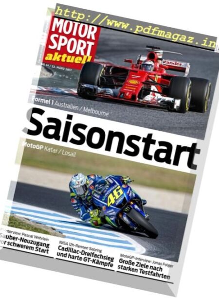 Motorsport Aktuell – 22 Marz 2017 Cover