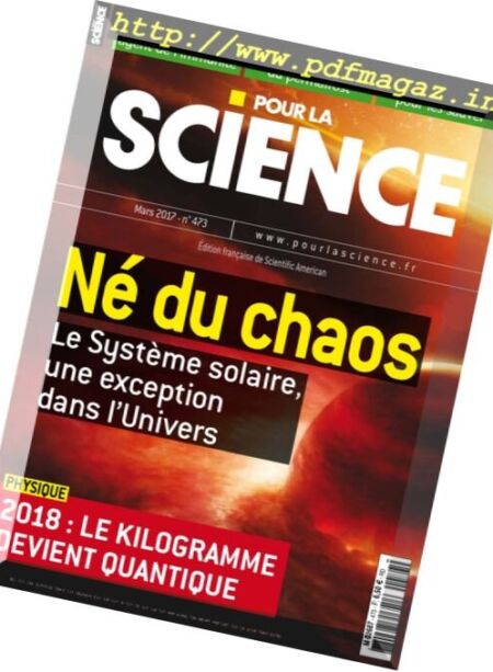 Pour la Science – Mars 2017 Cover