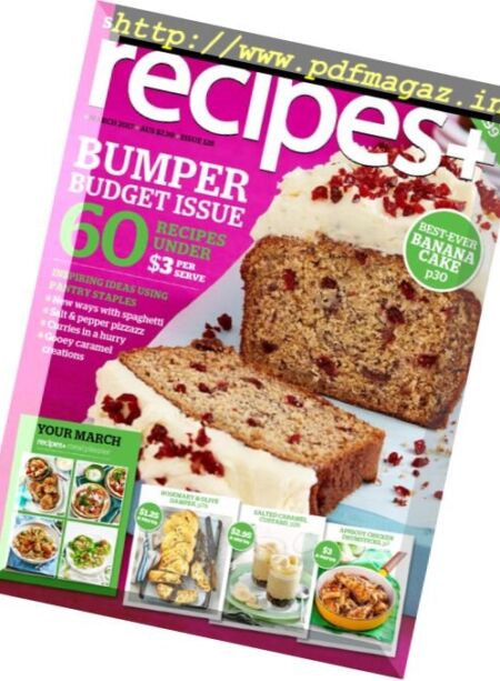 recipes+ Australia – March 2017 Cover