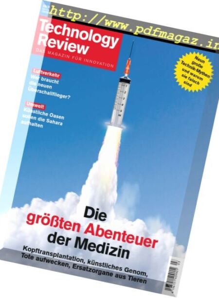 Technology Review – Marz 2017 Cover