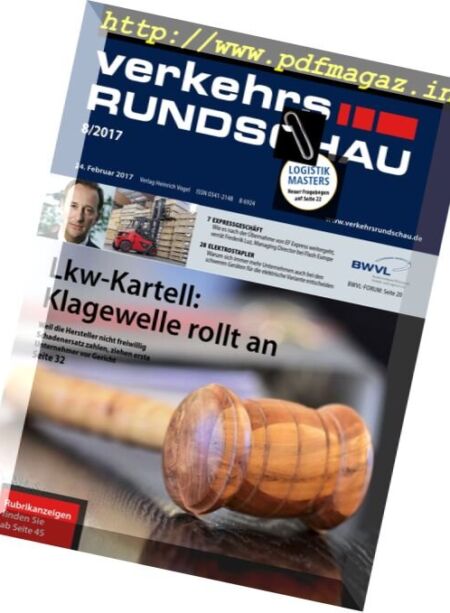 Verkehrs Rundschau – Nr.8, 2017 Cover