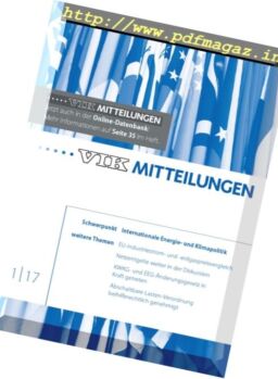 VIK Mitteilungen – Nr.1, 2017
