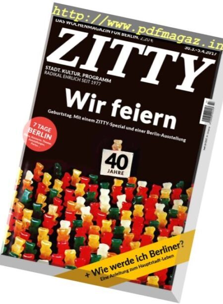 Zitty – 30 Marz 2017 Cover