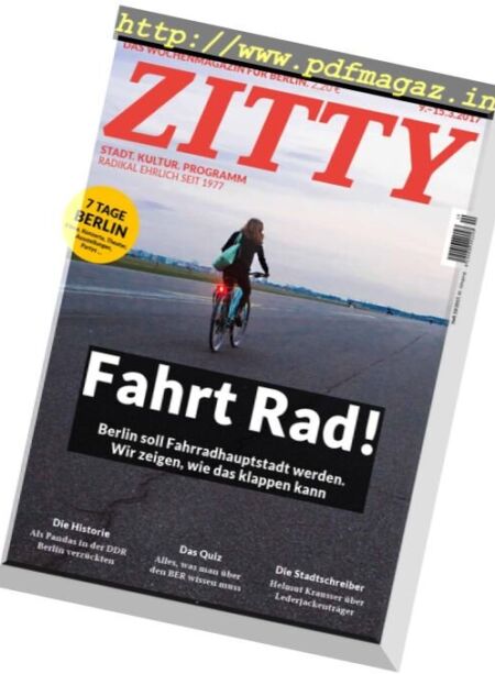 Zitty – 9 Marz 2017 Cover