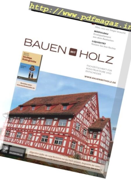 Bauen mit Holz – Nr.4, 2017 Cover