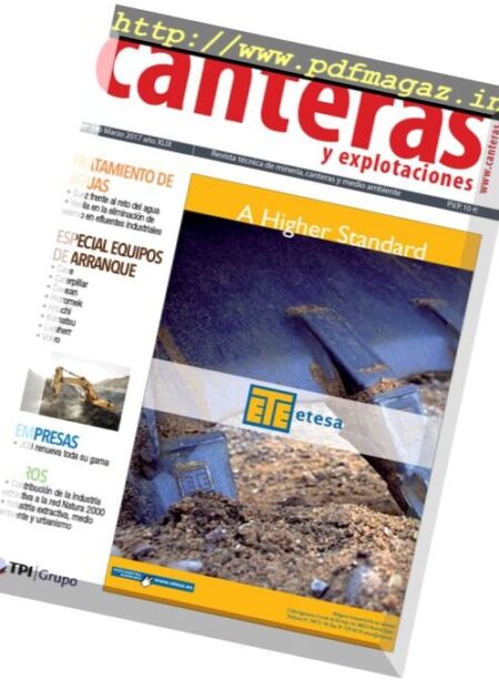 Canteras y Explotaciones – Marzo 2017 Cover