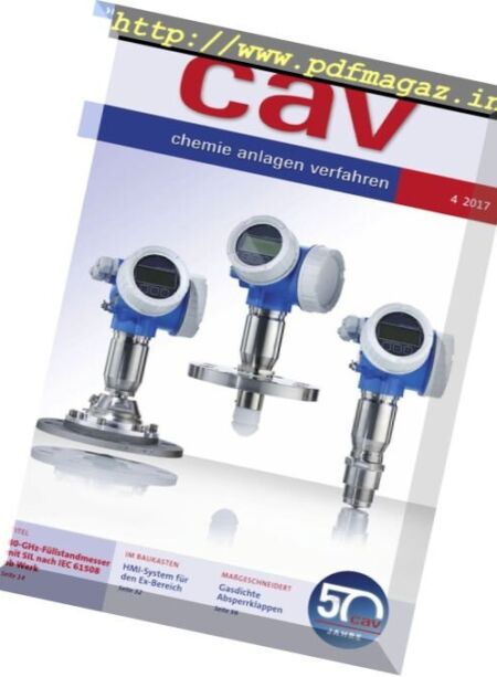 CAV Chemie Anlagen Verfahren – Nr.4, 2017 Cover