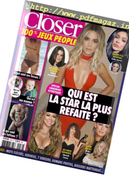 Closer – Hors-Serie Jeux – Avril-Mai 2017 Cover
