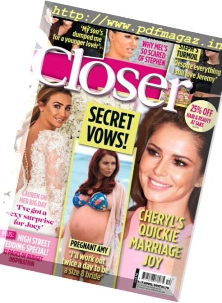 Closer UK – 1-7 April 2017 Cover