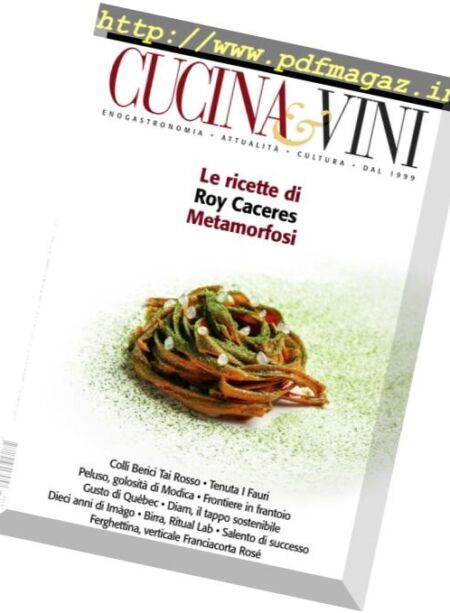 Cucina & Vini – Aprile-Maggio 2017 Cover