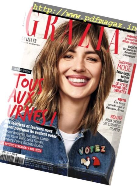 Grazia France – 14 au 20 Avril 2017 Cover