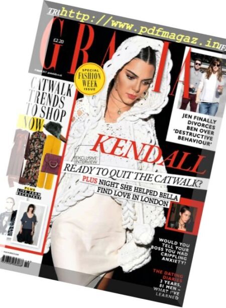 Grazia UK – 6 March 2017 Cover