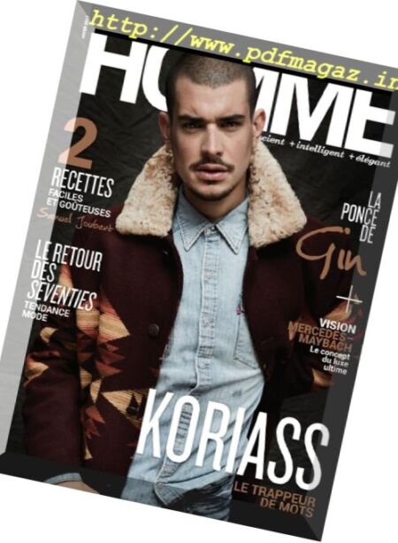 Homme Magazine – Hiver 2017 Cover
