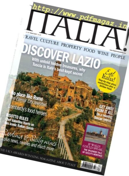 Italia! Magazine – March 2017 Cover