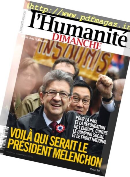 L’Humanite Dimanche – 6 au 12 Avril 2017 Cover