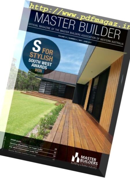 Master Builders Western Australia – May-June 2017 Cover