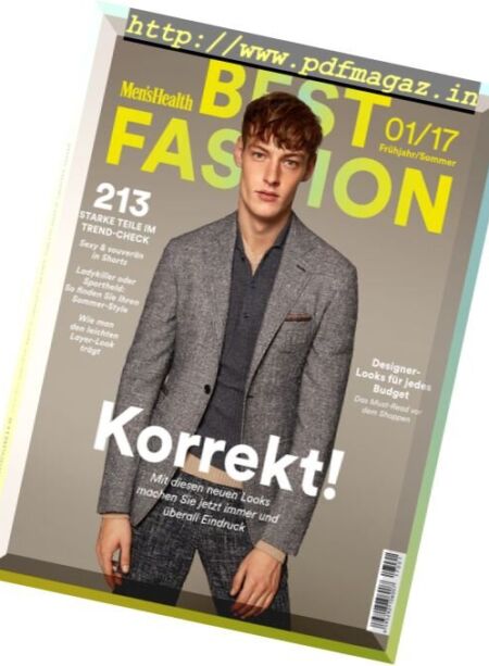 Men’s Health Germany – Best Fashion – Fruhjahr-Sommer 2017 Cover