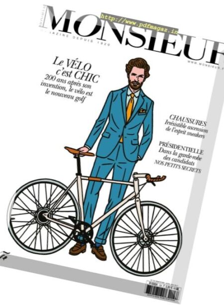 Monsieur – Avril-Mai 2017 Cover