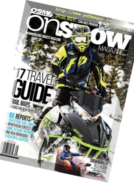 On Snow Magazine – Travel Guide 2017 Cover