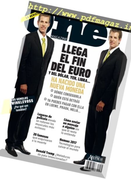 One Magazine – Marzo 2017 Cover