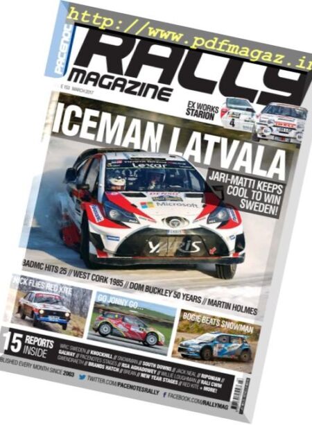 Pacenotes Rally Magazine – March 2017 Cover