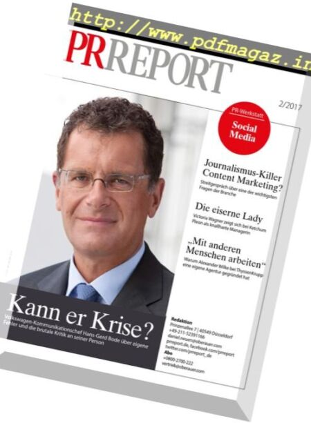 PR Report – Nr.2, 2017 Cover