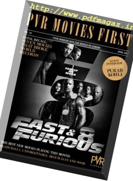 PVR Movies First – April 2017 Cover