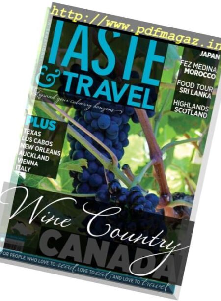 Taste & Travel International – Spring 2017 Cover