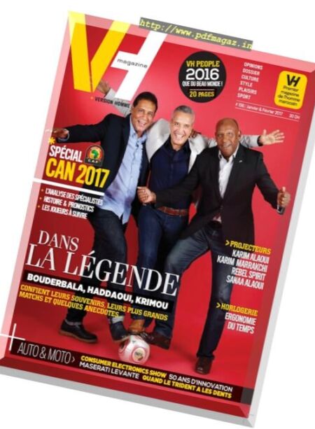 VH. Vesion Homme – Janvier 2017 Cover