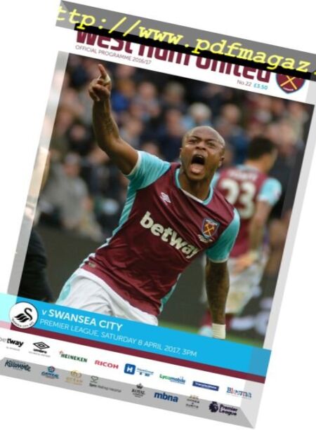 West Ham United v Swansea City – 8 April 2017 Cover
