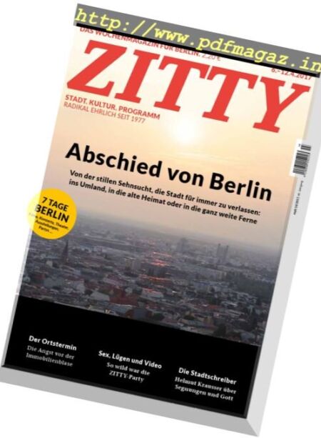 Zitty – 6 April 2017 Cover