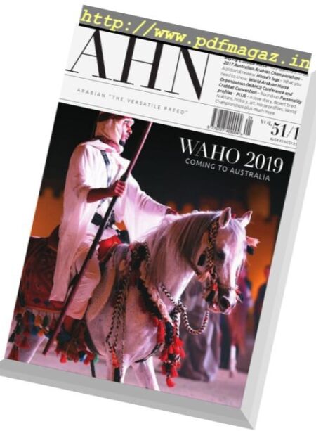 Arabian Horse News – Vol. 51 Issue 1 2017 Cover