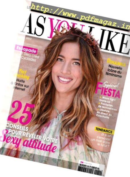 As You Like – Juin 2017 Cover