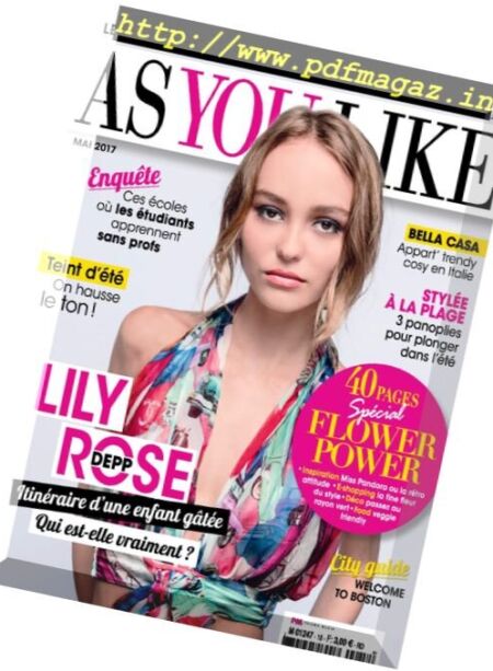 As You Like – Mai 2017 Cover