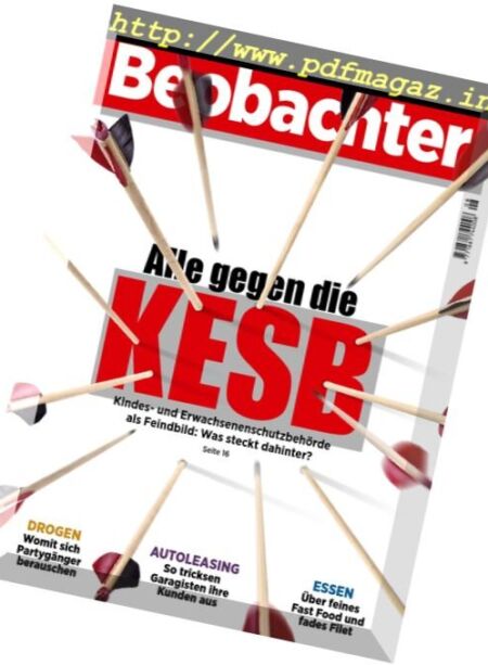 Beobachter – 13 April 2017 Cover