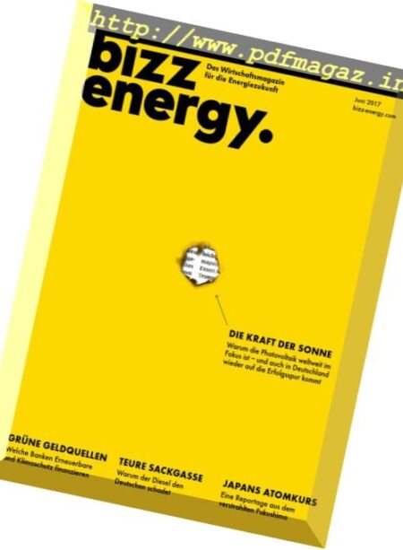 Bizz Energy – Juni 2017 Cover